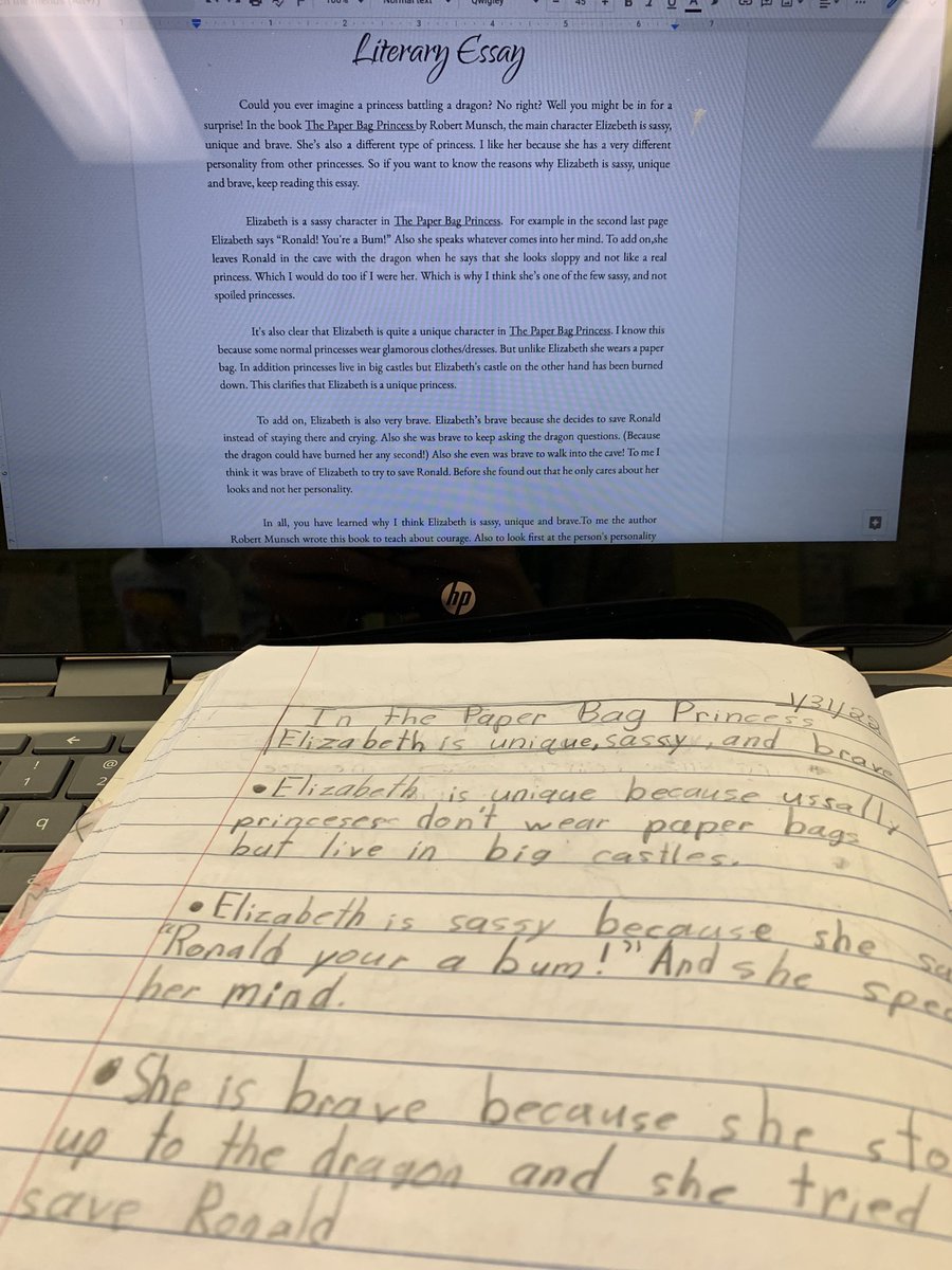 Celebrating the writing process by showcasing our notebooks next to our published literary essays during today’s gallery walk!