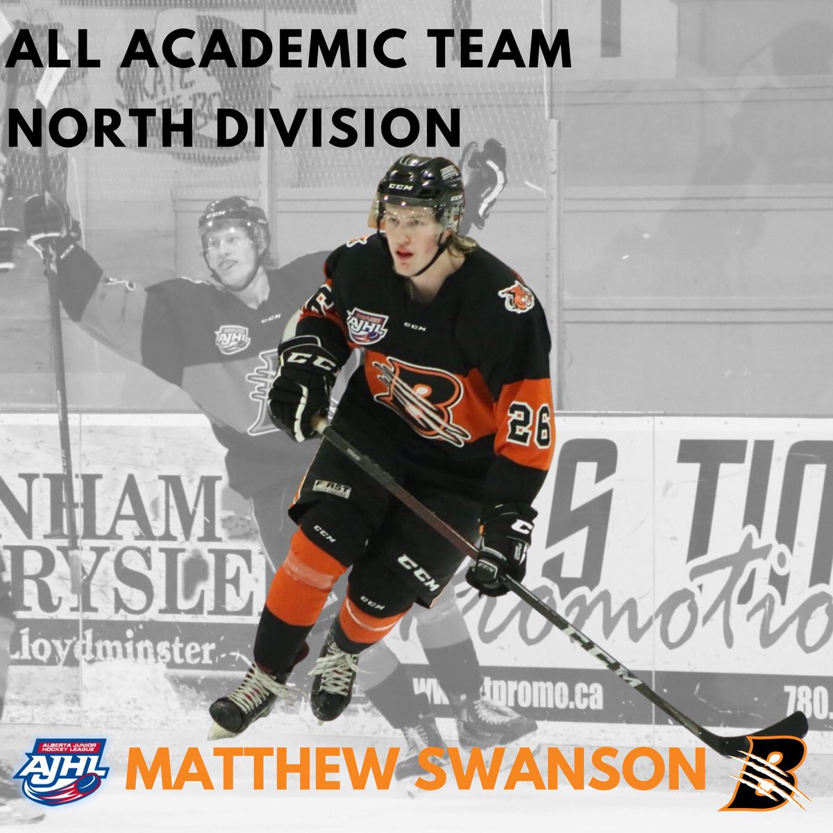 NEWS ALERT —> Matthew Swanson has been named to the <a href="/TheAJHL/">TheAJHL</a> All Academic Team North Division!