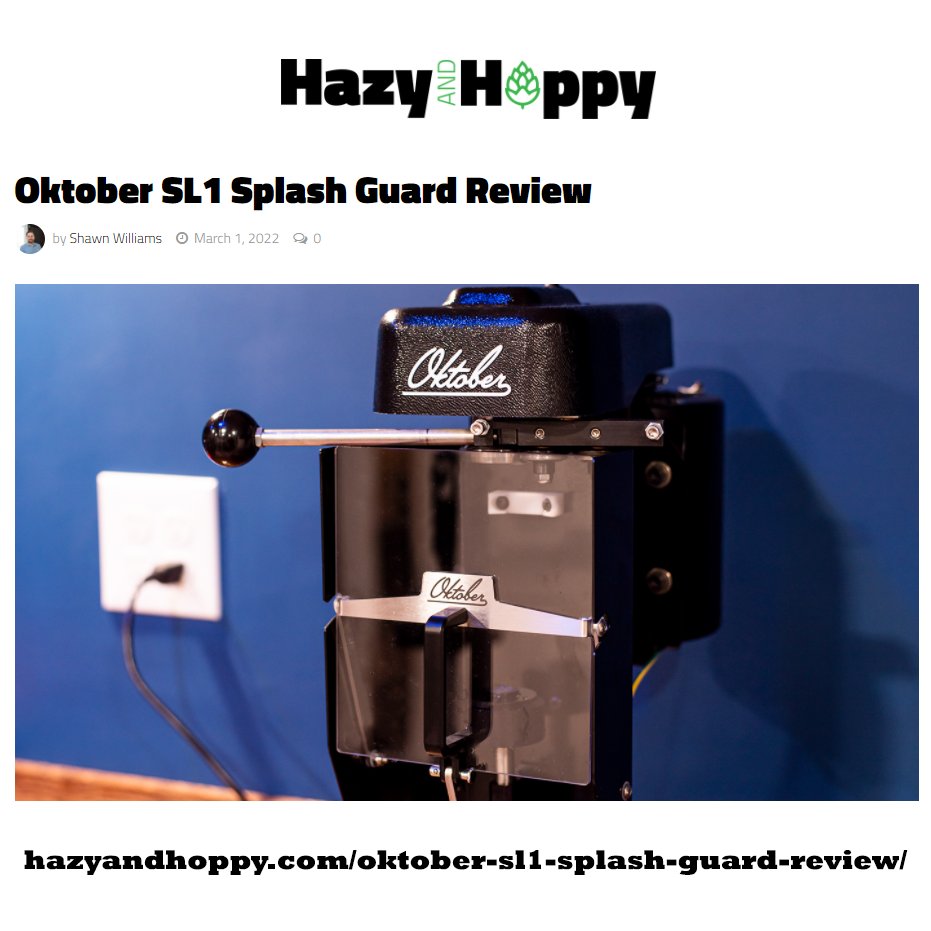 Hit up Hazy and Hoppy's website to check out their review of our SL1 splash guard!  They also recently posted a review of our new BenchMK Can Seamer 🍻 

@hazyandhoppyblog