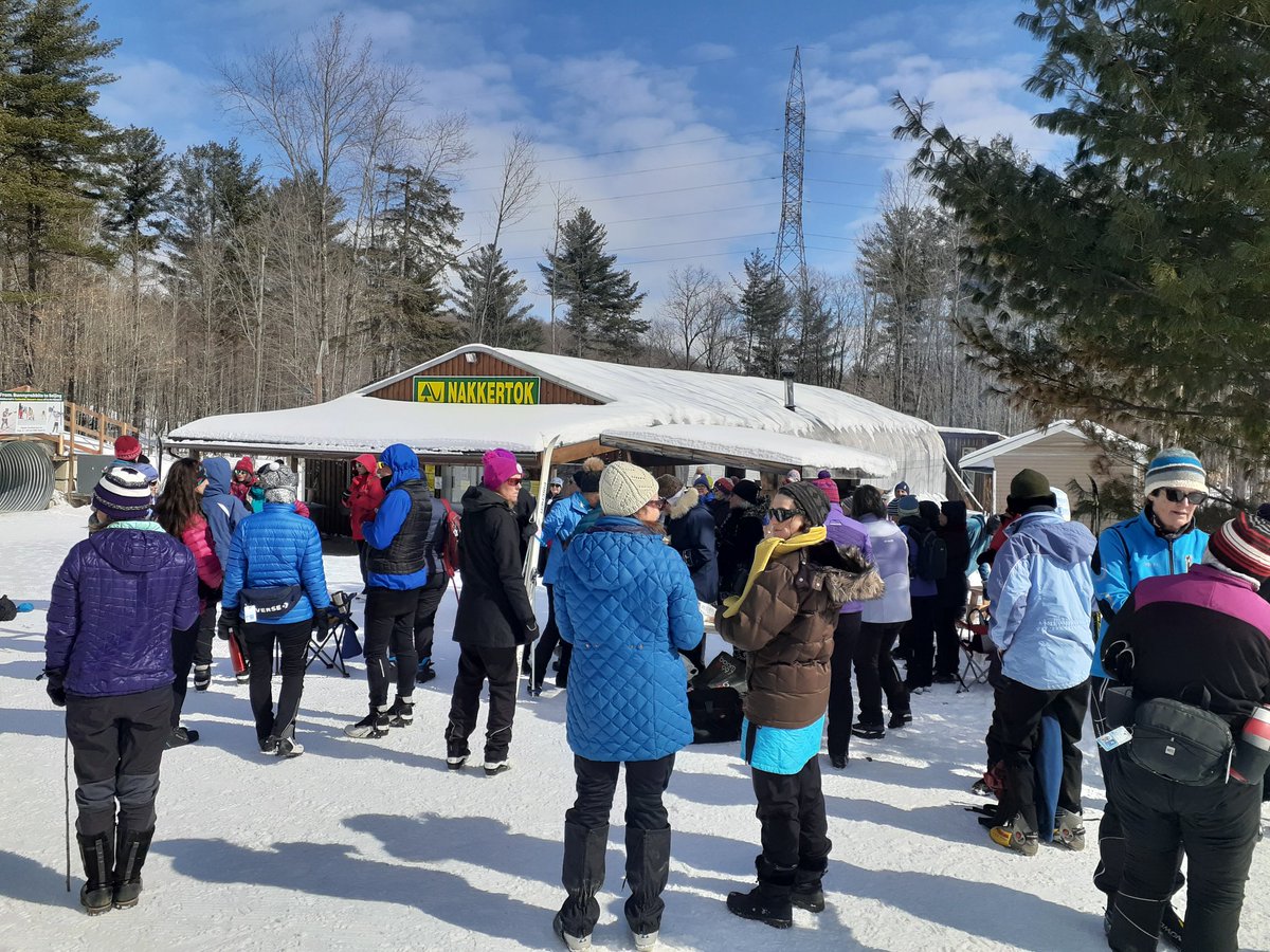 The "Women on Skis" have enjoyed organized outings on the RWT and today there was a wonderful gathering of sixty keen skiers at Nakkertok! Post ski campfire and s'mores <a href="/Womenonskis/">Women on Skis</a> <a href="/NakkertokNordic/">Nakkertok Nordic</a>