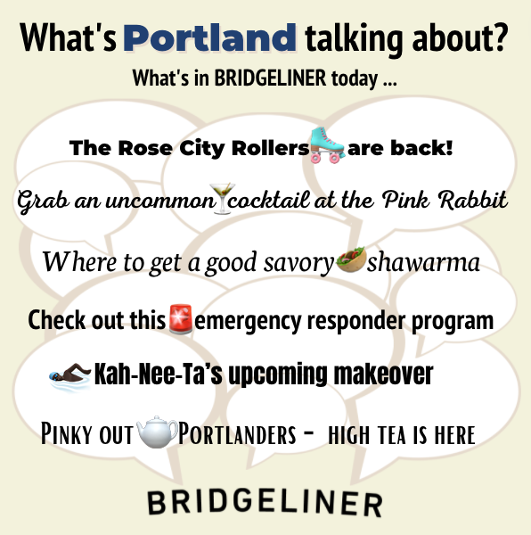 👉 Here’s what’s up with today's Bridgeliner newsletter:
Where to watch the🌹Rose City Rollers this weekend. Plus, the Kah-Nee-Ta’s upcoming makeover and what’s playing at the Academy Theater.
bit.ly/bridgeliner-fr……
#portland #portlandoregon #portlandnews #portlandnewsletter