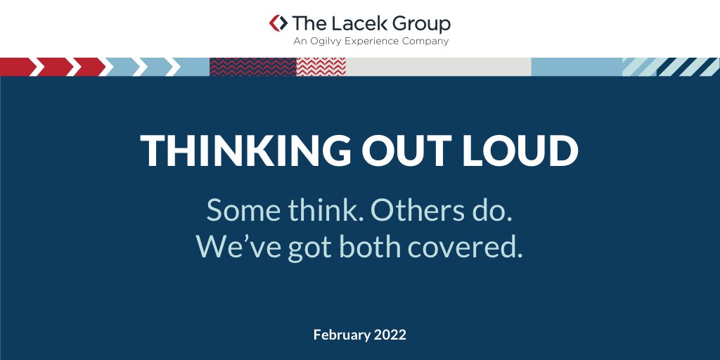 Get the latest in the Feb edition of our Thinking Out Loud #newsletter. Topics include Extended Reality, Experiential Rewards, 2022 Trends & the latest #OgilvyOn series: TOTAL LOYALTY, on-demand.

bit.ly/TOL_2-22

#loyalty #loyaltyrewards #customerexperience  #trends #XR