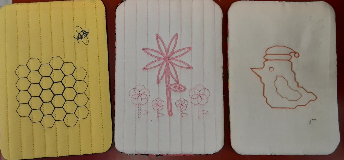 CCAVWeLab's tweet photo. @Chattajill @VWeLabs @turtlestitch 

More of our students finished mug rugs coded in Turtlestitch and stitched on the Brother embroidery machine! https://t.co/d63EPIn8mq