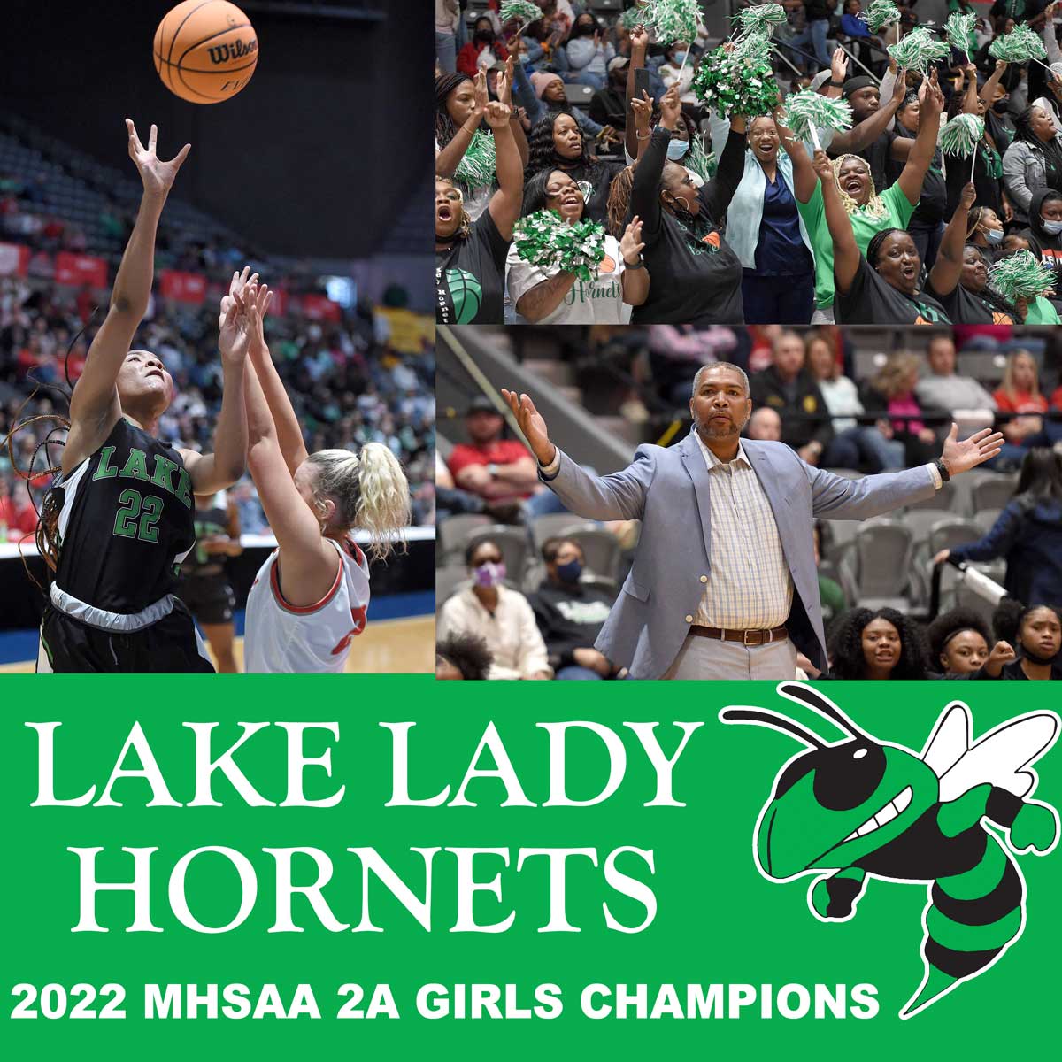 Congratulations to the Lake Lady Hornets Basketball team for winning the Class 2A girls championship, its first since 2001.

Photos by Chris Todd