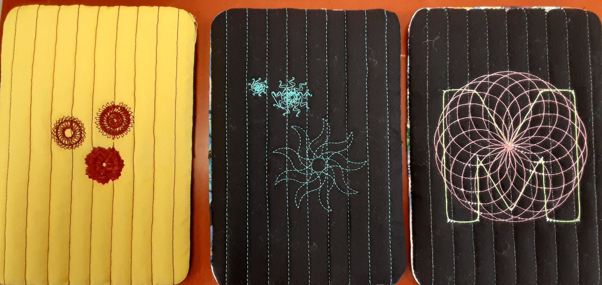 CCAVWeLab's tweet photo. @Chattajill @VWeLabs @turtlestitch 

More of our students finished mug rugs coded in Turtlestitch and stitched on the Brother embroidery machine! https://t.co/d63EPIn8mq