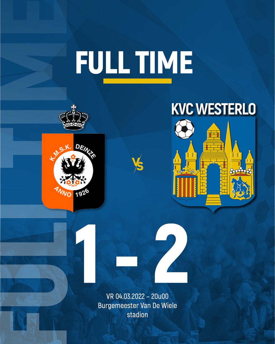 ⏱ 90´ FULL TIME. 
We pakken opnieuw drie heel belangrijke punten mee naar Westerlo! #DEIWES 1️⃣-2️⃣
