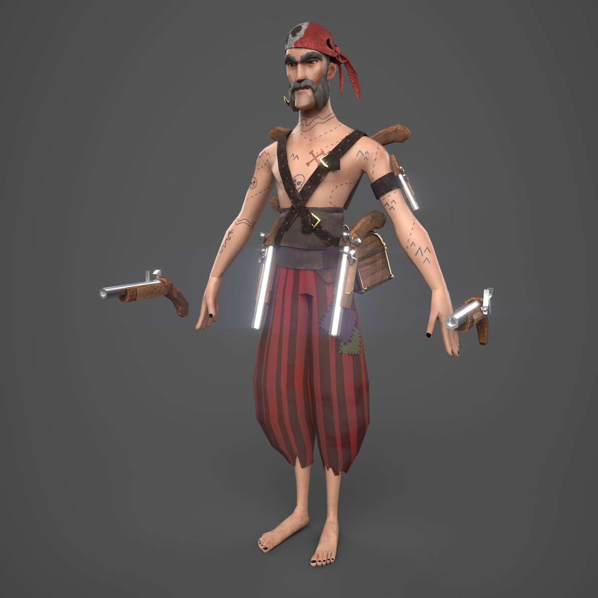 RedTeamGames's tweet photo. ๐ดโโ ๏ธAhoy VR Pirates!!!
What do you think of our Pirate Pistol Enemy???
๐ or ๐?
#SailVR #VR #indiegame #3dart #VirtualReality https://t.co/UvGknj1gOx