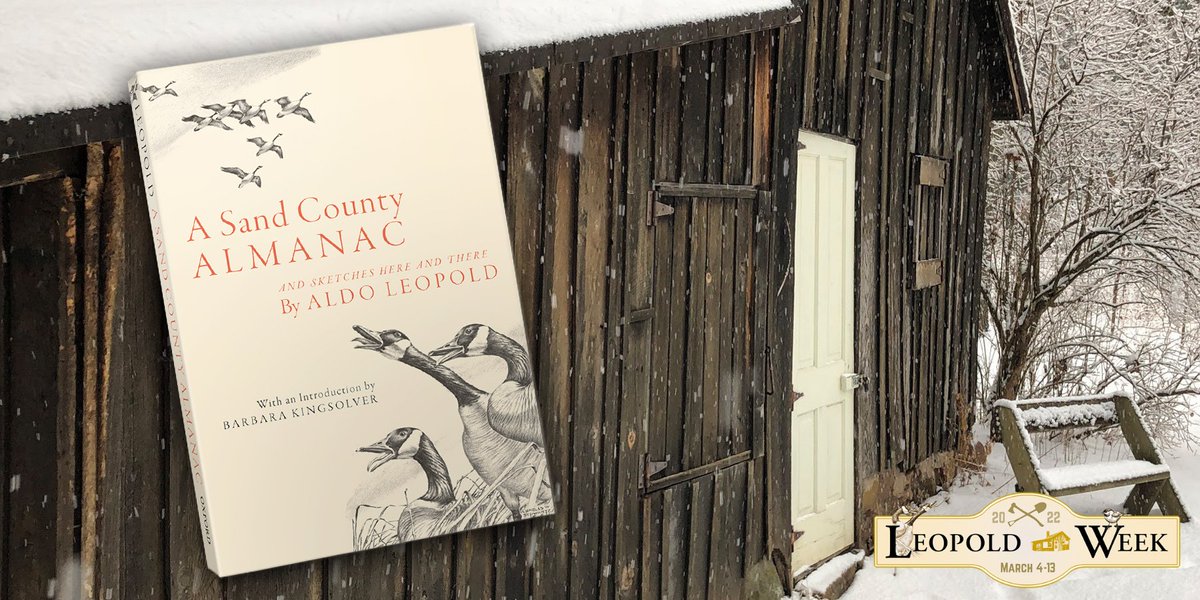 AldoLeopoldFdn's tweet photo. Today's #LeopoldWeek Giveaway is two copies of A Sand County Almanac - one for you, and one for a friend! Enter via Facebook at https://t.co/TNSY9u51og or Instagram at https://t.co/QCrvrplghd https://t.co/7GFxP0xfj4