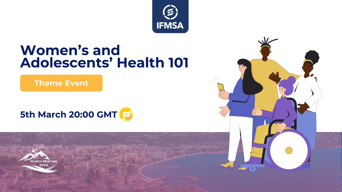 IFMSA's tweet photo. Join us tomorrow in the discussion on #women and #adolescent health with @FaCanaval and Zhaklina Geshakovska Aleksovska to understand the systematic barriers the population face in access to healthcare. 

YouTube link: https://t.co/E9SZ1leYnb https://t.co/N80xZTZOfP