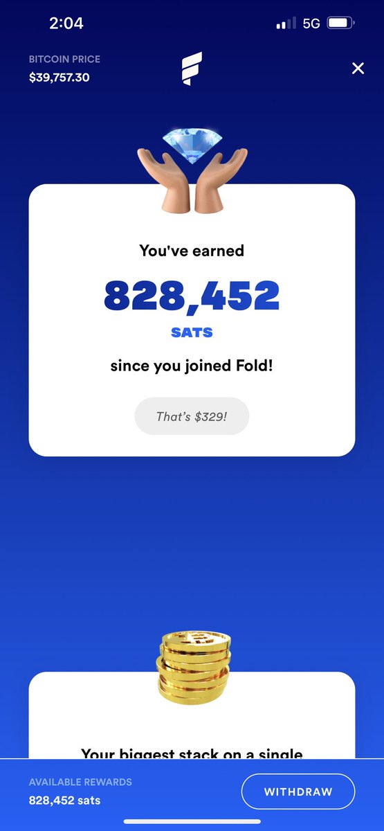 TheSoapyFresh's tweet photo. I’ve got $329 back in #bitcoin just for every day purchases using @fold_app. It works like a prepaid debit card. If you use my referral, you’ll get 5000 sats just for trying it out! I’ve got up to 10% back on Amazon gift card purchases!

https://t.co/kZJA6LFcPT https://t.co/ge0zNGPyAX