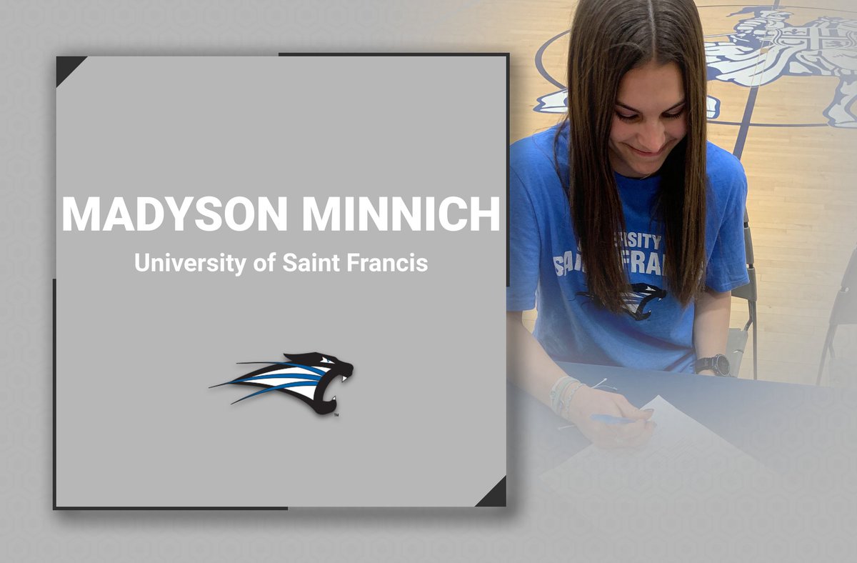 Congratulations to Senior Madyson Minnich on signing her national letter of intent. Madyson will be continuing her academic and athletic career at the University of St. Francis. Congrats Madyson!