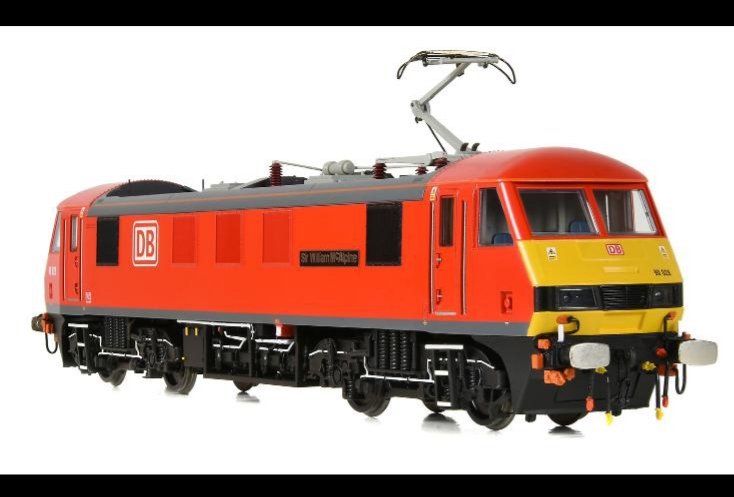 AntCoulls's tweet photo. Sir William McAlpine, champion of all things rail and transport heritage, left us 4 years ago today. He is commemorated in this marvellous 00 gauge model Class 90, produced by my friends @LocomotionMode1. The original was named @RailwayMuseum by Lady Judy McAlpine, very fitting. https://t.co/i4VoWEtHPr