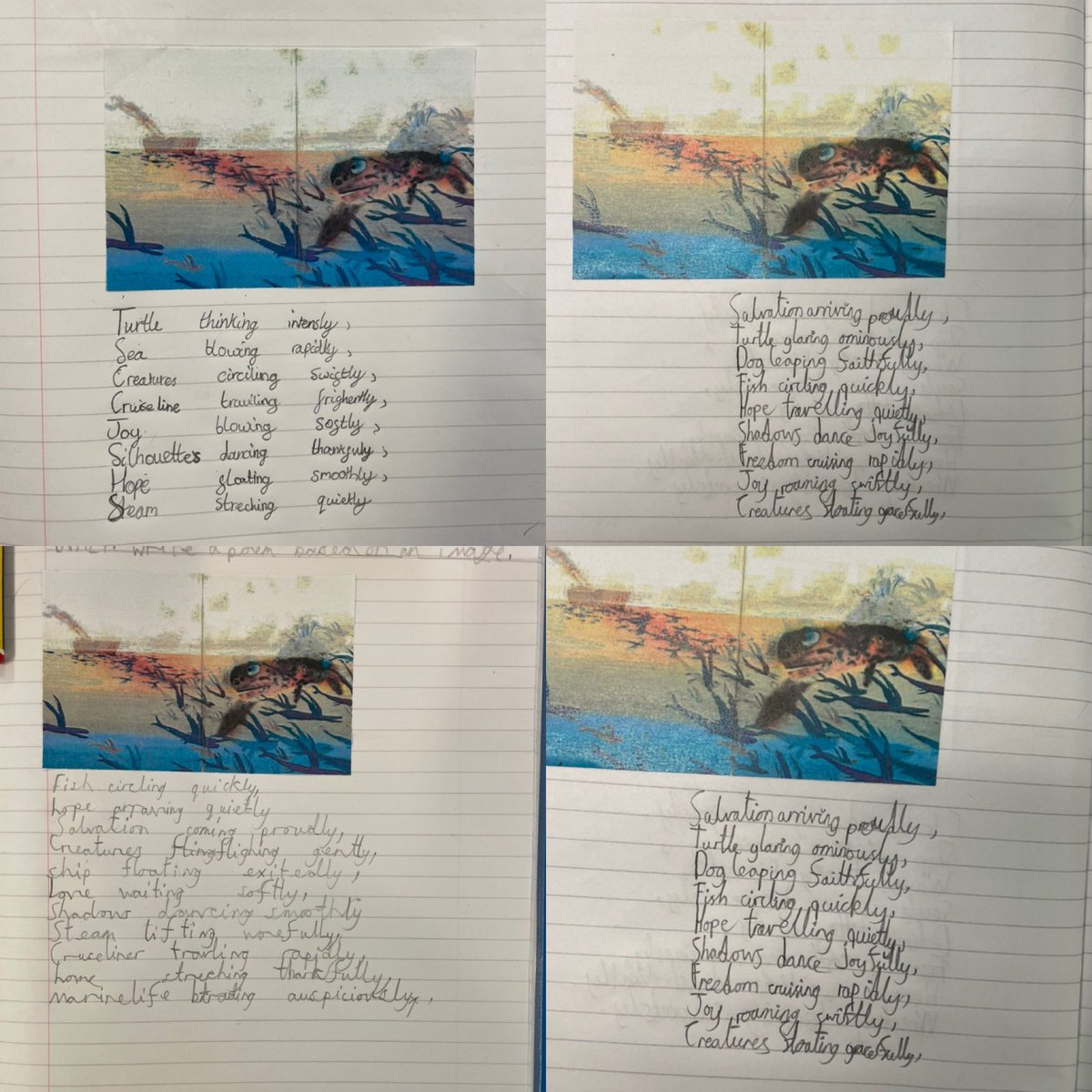 This week, Neptune class have been studying a wordless picture book called “The Island” by Mark Janssen. With a little help from @MrsWOfficial and a collaborative word bank, we created these word waiter poems. What ambitious vocabulary! <a href="/CEO_DEMAT/">Adrian Ball</a> <a href="/DEMAT__/">Diocese of Ely Multi-Academy Trust</a>