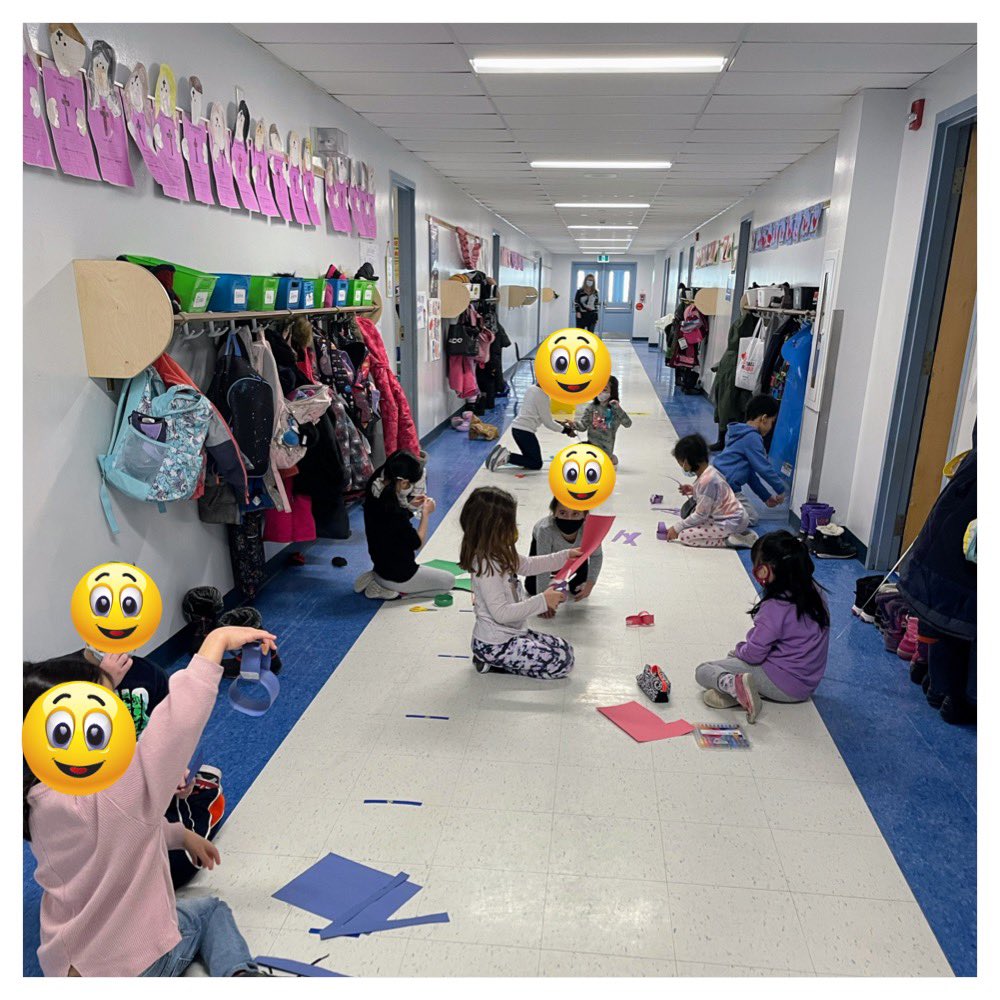 OLMCY's tweet photo. Our Grade 1/2 class was hard at work with a STEM challenge today. They did so well, they all won!! #longestchain #mercymagic #stem https://t.co/x93YKnSVoh