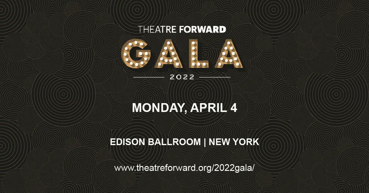 TheatreForward's tweet photo. The #TFGala is 1 MONTH away! Buy your tickets now to support regional theatres in their vital work across the country. Celebrate with us on April 4th. Learn more and purchase tickets &amp; ads here - https://t.co/sNpmWqfeEc https://t.co/xLKyzJW9xN