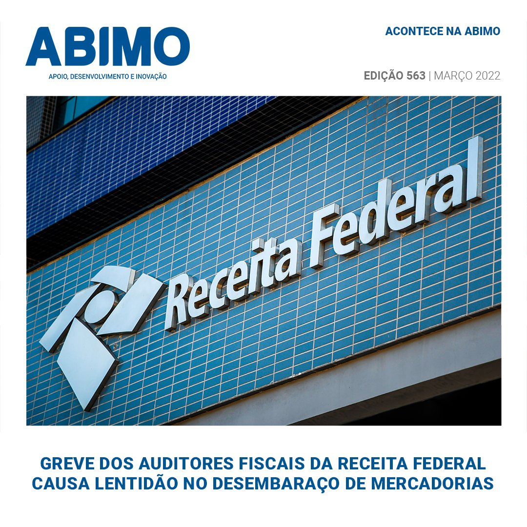 abimobr's tweet photo. A nossa newsletter de hoje traz detalhes sobre os impactos da paralisação dos auditores da Receita Federal nas empresas exportadoras, dentre outras notícias. Confira: https://t.co/jLDiDS00Gv

#abimo #apoio #desenvolvimento #inovacao #news https://t.co/rpMcYgnJxq