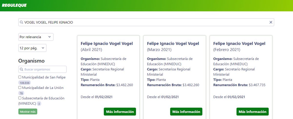 regulequecl's tweet photo. Felipe Vogel, seremi de Educación y Carolina Tapia, seremi de Cultura de Bío Bío renunciaron a sus puestos ¿Cuánto estimas que ganaban en sus cargos?🤔 Revisamos en #Reguleque y ganaban sobre los $3 millones
🔎Visita y busca trabajadores del Estado en https://t.co/3CNk9WW3ad https://t.co/mkcx0Fv8lh