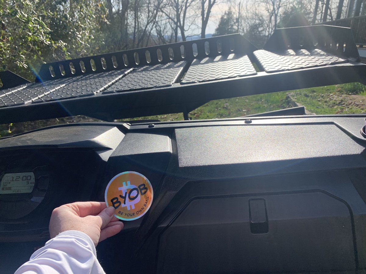 RedKatLife's tweet photo. #Bitcoin sticker? Yay or Nay https://t.co/ZZpI5CbgSO