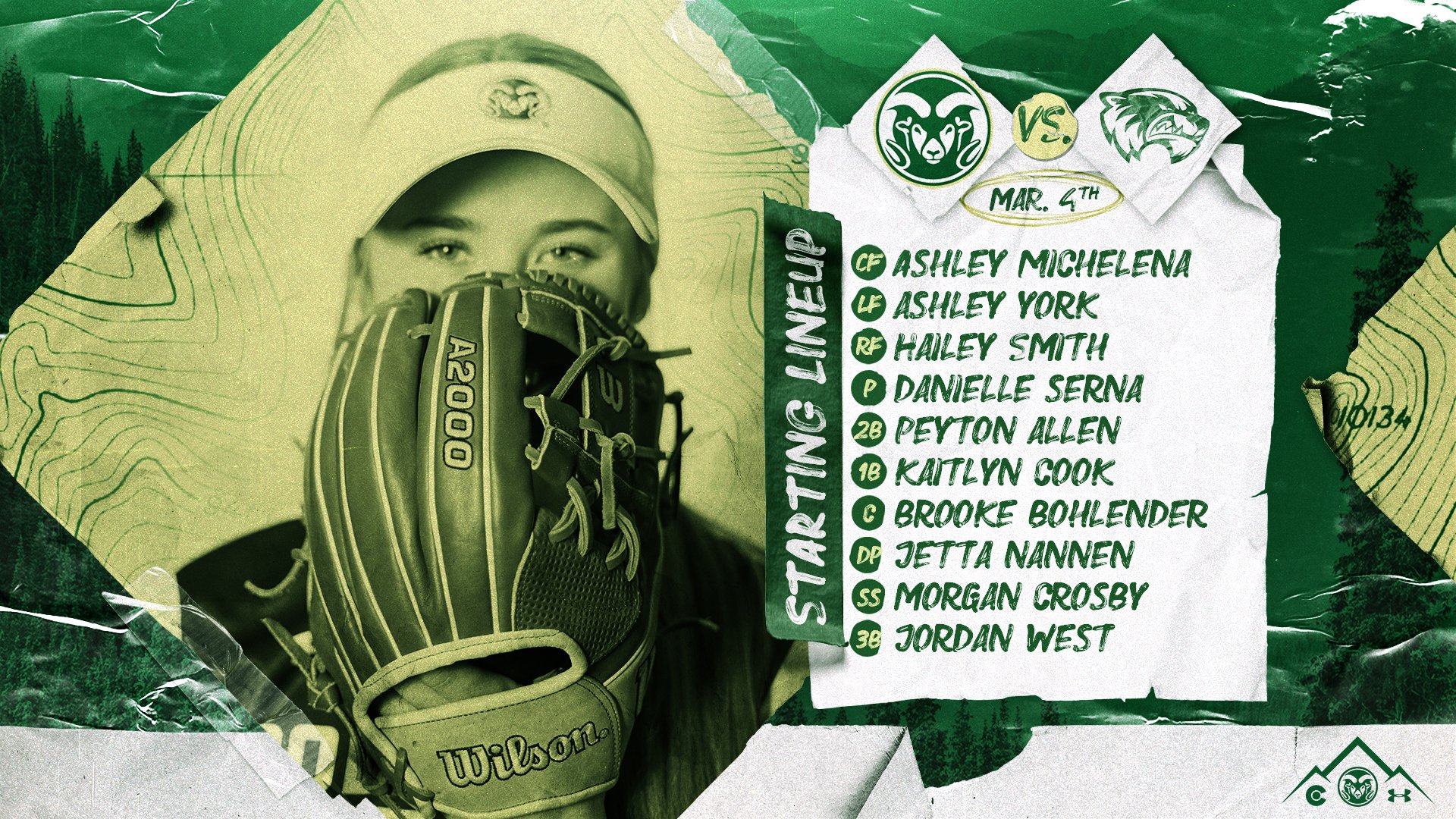 Colorado State Softball on Twitter "Here is how we will start for game