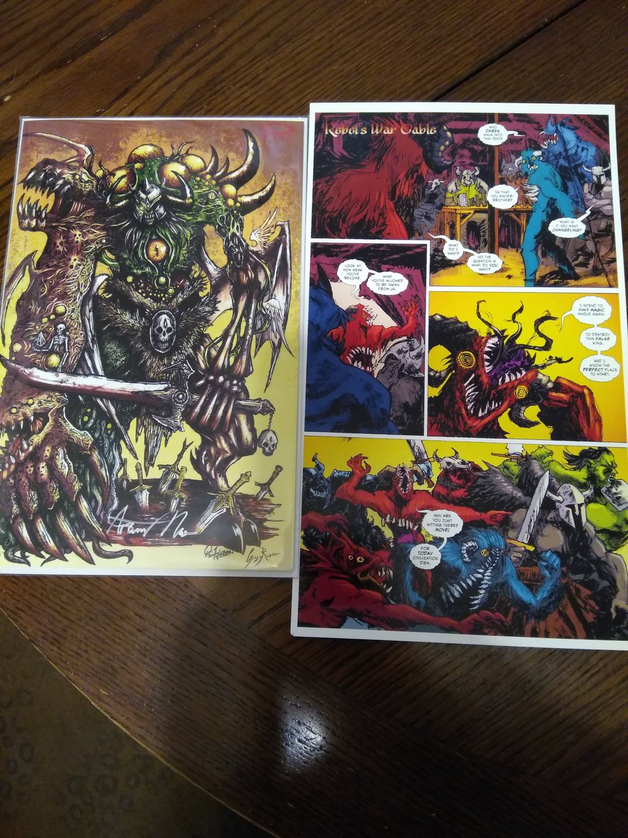 JohnnyAlpha81's tweet photo. Oh wow this is so cool thanks to the benevolence of @realarmannasim I now own a metal cover comic! How cool is it that it's for a book I downright love #LostMagic all I can say is thank you so much I'm at a loss for words &amp; I can't wait to back issue 2 https://t.co/HthD7XD3TE