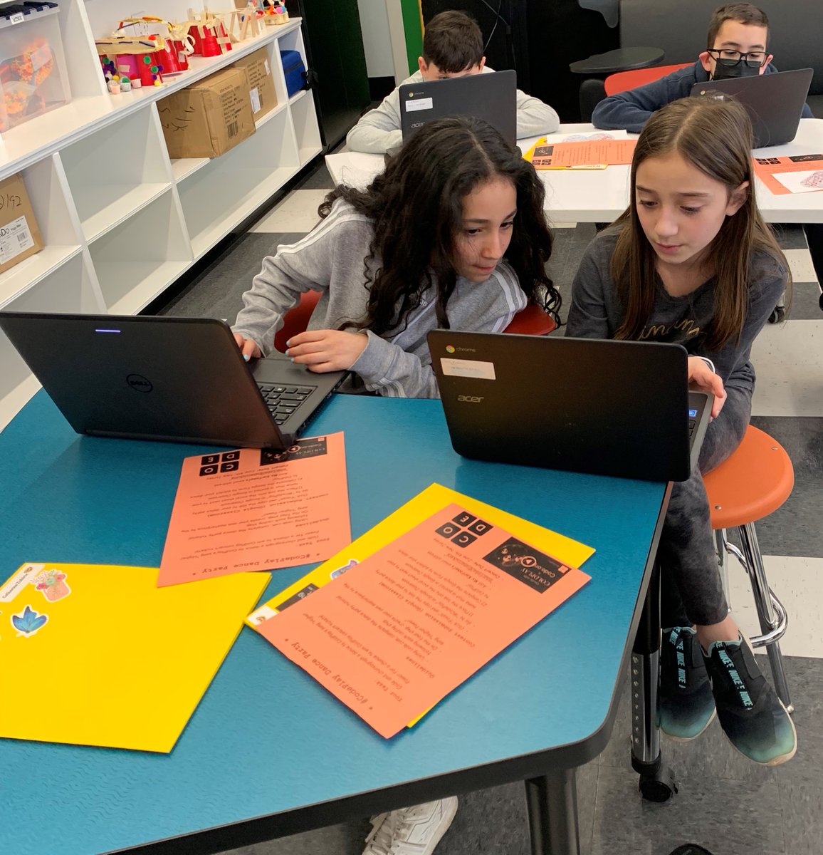 MsMaraKarfinkel's tweet image. Ten classes of fourth through sixth graders in @NMerrickWINGS of the @NMerrickSchools participated in #CODEPLAY ... a collaboration between @Coldplay and @Codeorg! The students listened, learned, coded, and DANCED! Thank you for this incredible opportunity! #HigherPower