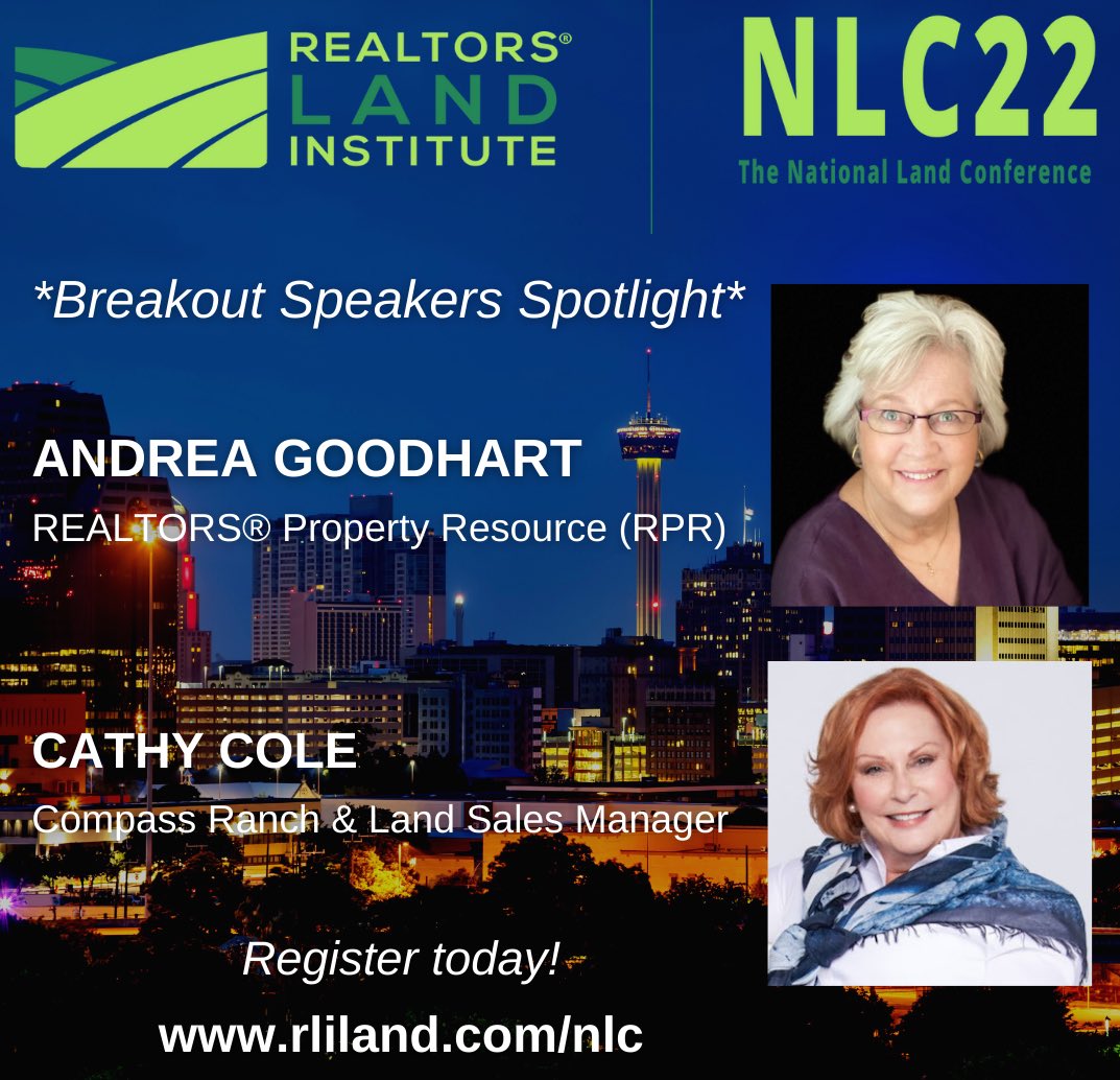 RLILand's tweet photo. RLI's 2022 National Land Conference (NLC) is almost here! Sign up now to join us March 23-25 in San Antonio for top speakers, networking, awards, land deals, and much more. Register at
https://t.co/EiAc4sbpa9
#NLC22 #CowboyAuction #LetsMakeDeals #APEXawards #TheVoiceOfLand https://t.co/nchqaIC6WA