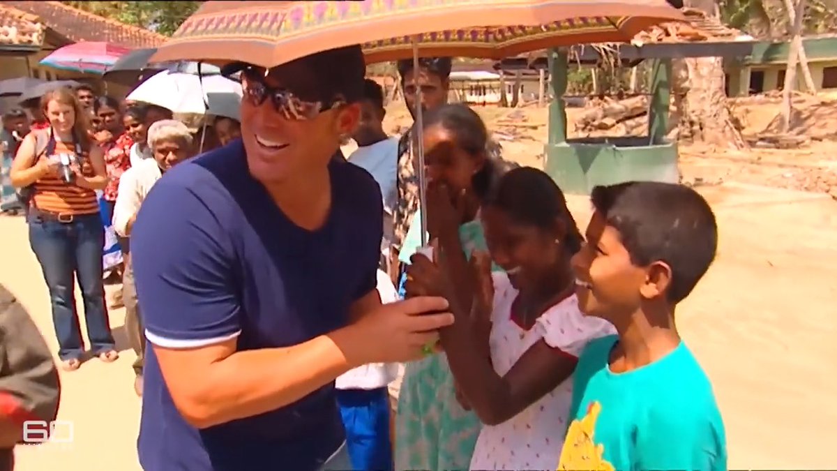 Australian cricket legend Shane Warne has sadly passed away from a heart attack, aged 52. In 2005, #60Mins was lucky enough to spend time in Sri Lanka with the legendary cricketer while he helped the devastated community impacted by the tsunami. https://t.co/OO1nMaiNpi