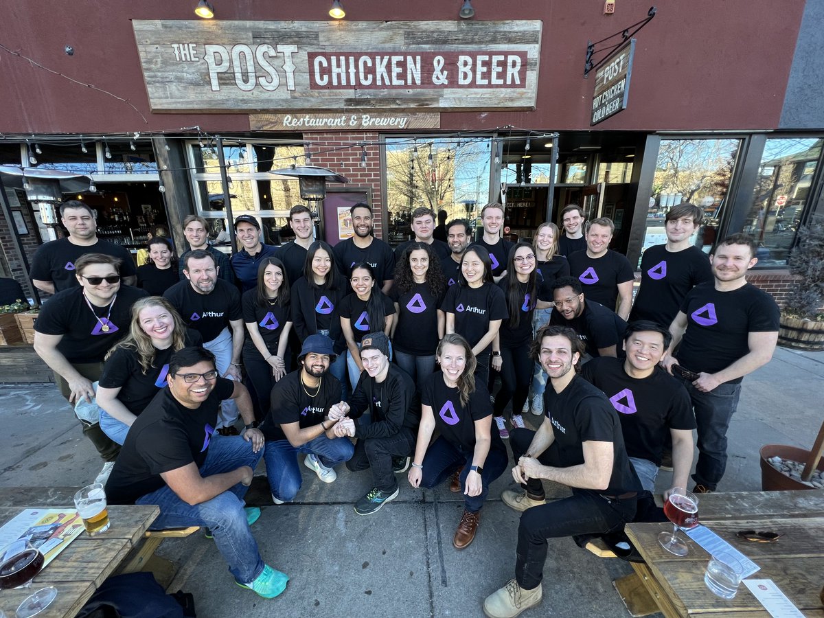 itsArthurAI's tweet photo. Amazing #TeamArthur offsite this week in Boulder, CO! It was great to unplug for a few days of team building and knowledge sharing (plus some arcade games and delicious BBQ, of course). Feeling motivated and excited for all that’s ahead in 2022! 💜👏🏔 https://t.co/xgx0mlV1dI