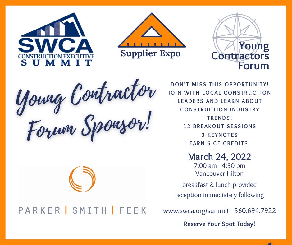 SWContractors's tweet photo. Do you know a student considering a career in the trades?  Have them join the Young Contractor Forum at the Construction Executive Summit - registration required for this free event - follow the link at the top of the page to the Young Contractor Forum:
https://t.co/YFc7NSiCp4 https://t.co/oMoCz4e8VW