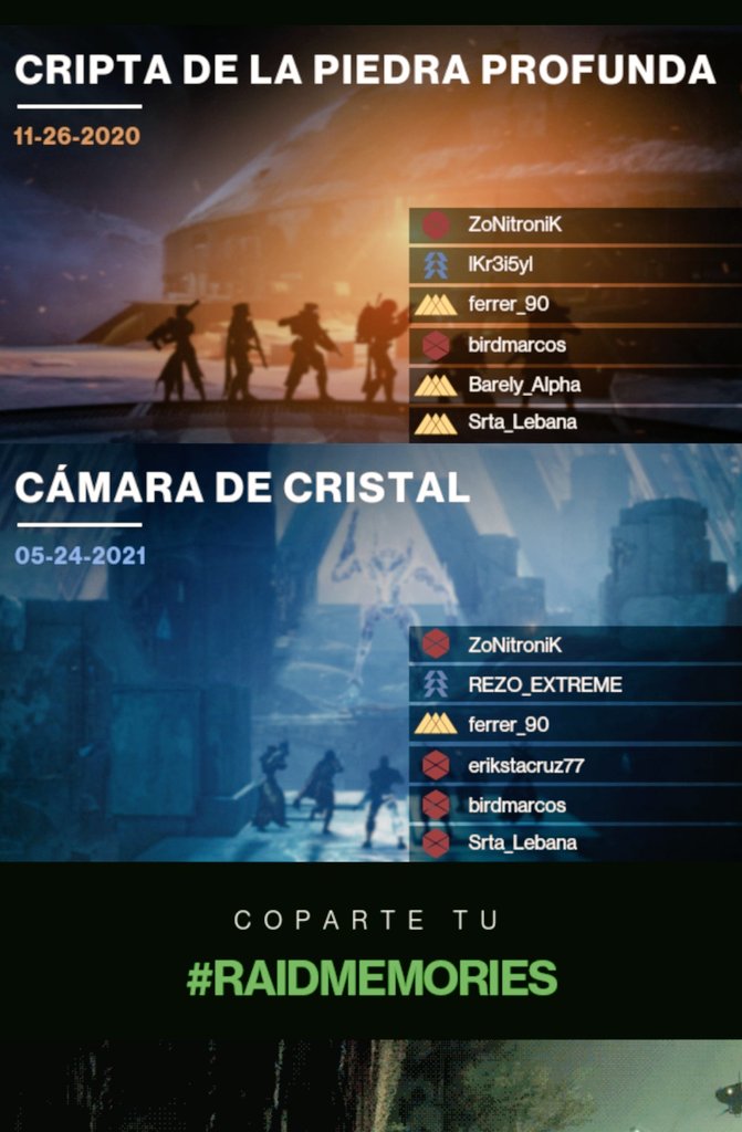 Xlebana's tweet photo. Eran otros tiempo, era otra guardiana. mañana veré la nueva raid desde la grada pero con la misma ilusión  #raidmemories #destiny2 https://t.co/njoGLGZLa8