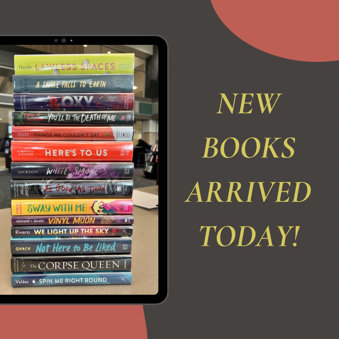 RandleHSlibrary's tweet photo. Coming soon to a shelf near you! #yaliterature #highschoollibrary #librarylife  #librarylove #newbooks @JrLibraryGuild https://t.co/ZReJ5rfEOY