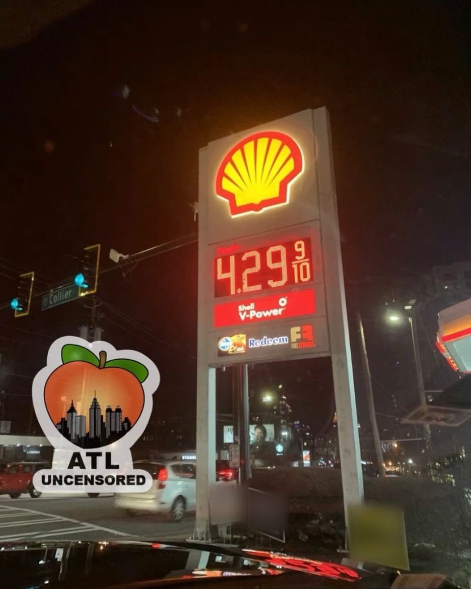 ATLUncensored's tweet photo. Gas prices in Atlanta 😭 https://t.co/1BTx7Zv3nx