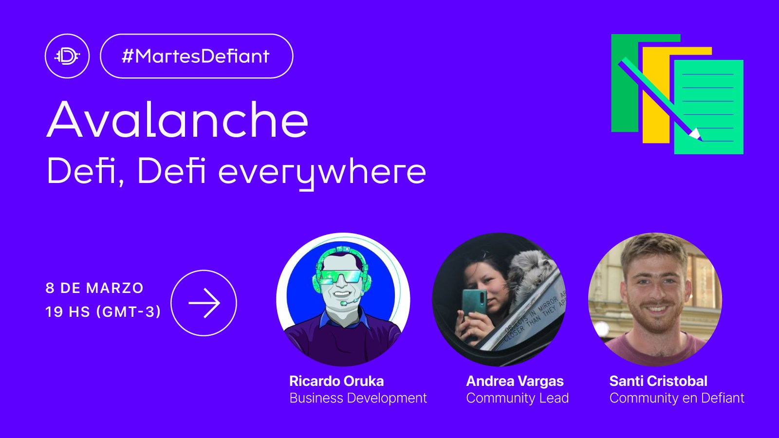 Agenda de eventos martesdefiant avalanche