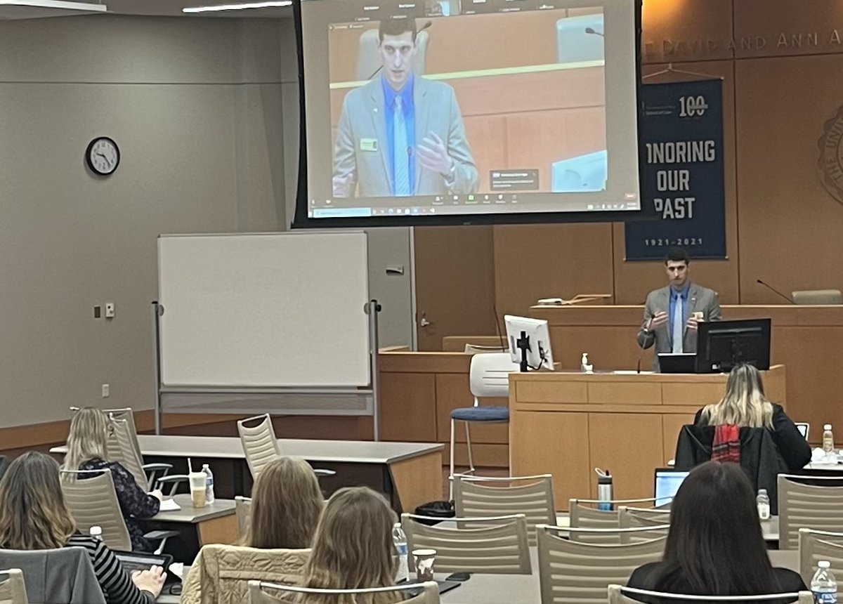 AkronLawReview's tweet photo. Thank you to everyone who attended our Cybersecurity Symposium. And a special thank you to our presenters, Bruce Martino, Zachary Heck, Brian Ray, and Akron Law's own Michael Gentithes and Madeline Connolly. Katherine Mills did a great job organizing the event. https://t.co/5s0QuHslhY