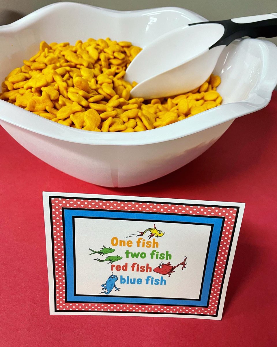 CopelandCFISD's tweet photo. One snack, two snacks, three snacks! Oh! Thanks to Pre-K/ECSE & Pre-K Paras for the Dr. Seuss themed snacks!!#teachingissweet https://t.co/Qsju4QT8oK