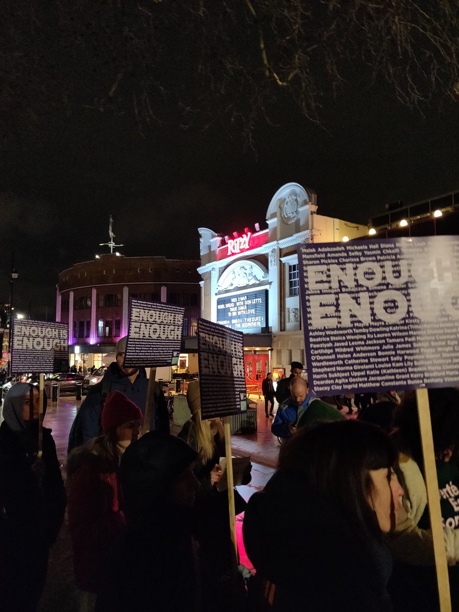 Speeches, remembered names, placards, chants, people 👌 <a href="/WalkHerHomeLMB/">Walk Her Home Lambeth</a>