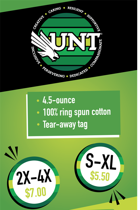 PDSPromo's tweet image. Happy UNT Staff Appreciation Month! UNT Staff Appreciation shirts are live and can be ordered through the link. Let's celebrate our UNT Staff! tinyurl.com/36rdjuha #UNT #gomeangreen