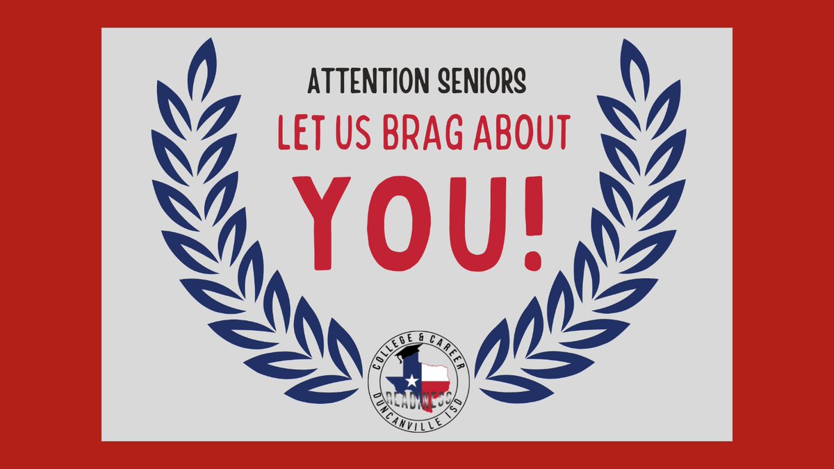 DvilleCTE's tweet photo. We want to hear about your college acceptance, military enlistment, scholarship awards, and career commitments!

Complete the form via the QR code below, let's celebrate YOU!!!

#collegeacceptance #militaryenlistment #scholarshipAwards #careercommitment #DvilleAllIn #PantherProud https://t.co/rGM3RKvfUC