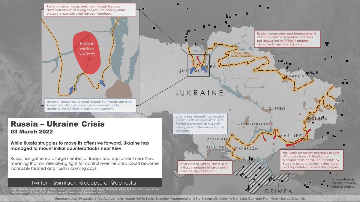 Lady's and Gentlemen, boys & girls, it is time saddle up for another installment of the "Mud and Truck Maintenance in Ukraine" feed. And this one will be a doozy, because we are talking about Russian truck refueling in the 64km column north of Kyiv. 1/