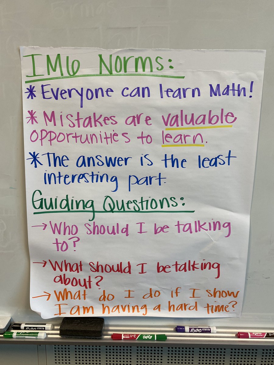 MrsCarter_SMSD's tweet image. Reviewing &amp;amp; refining our math norms &amp;amp; practices as a community of learners after Math Cadre PD to achieve 2 instructional goals in 4th QTR. These IM6 kids know how it’s done…As one said during our discussion, “If you didn’t try it, you can’t learn it.”♥️ #everyonecanlearnmath