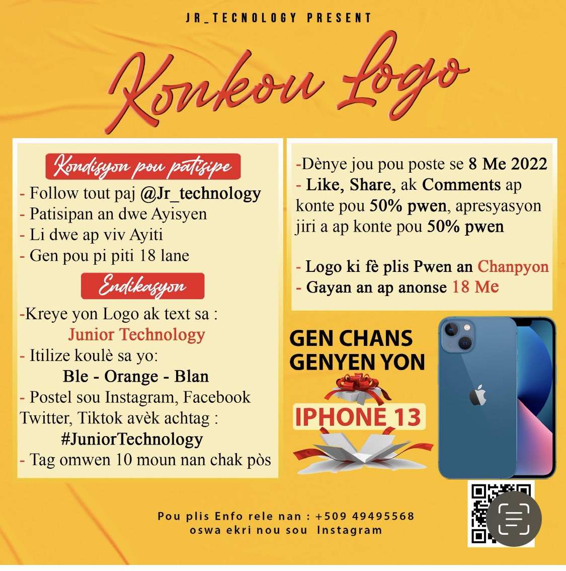 Jr__Technology's tweet photo. #iPhone13 #Logo #Constest #LogoDesign #JuniorTechnology https://t.co/3xWdxnP2Sk