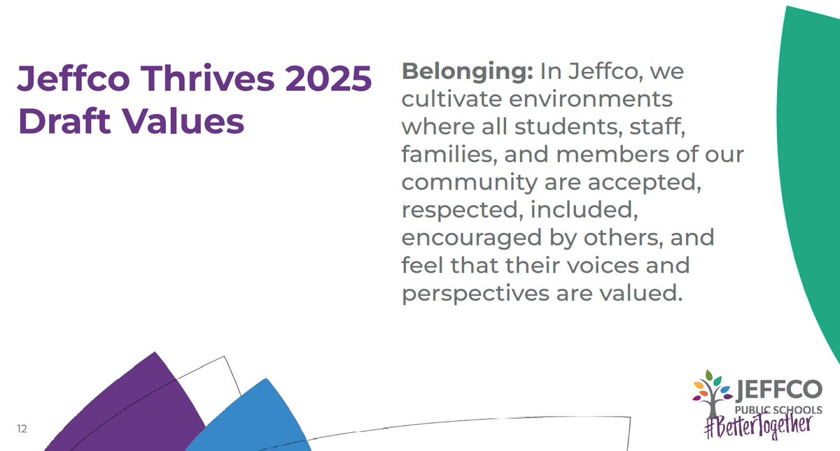 JeffCoTruths's tweet photo. Will the @JeffcoSchoolsCo new vision 2025 really respect all diverse #Jeffco voices even those that disagree with the new woke culture? #Jeffco https://t.co/2vUC7s7QmJ https://t.co/u2nYSMXWh4