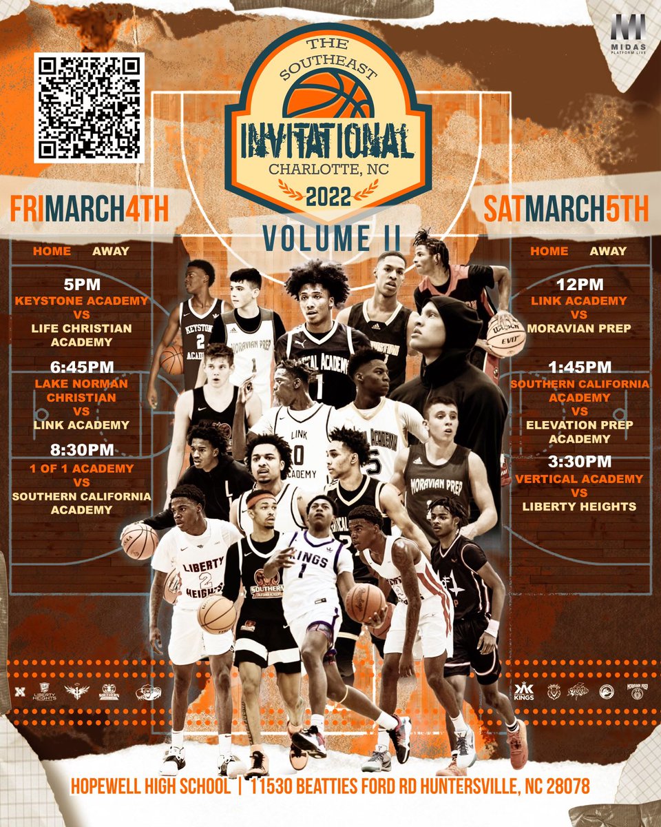 Chris Ewell (@coachchrisnc) on Twitter photo <a href="/UnderratedAthl_/">Underrated Athletes</a> x <a href="/BHoopsShootout/">Big Hoops Shootout</a>
SE Invitational Vol2
📍Hopewell HS
📆 March 4th-5th
🎟 TinyURL.com/2022SEinviteVo…
🎥 MidasPlatform.tv <a href="/UnderratedAthl_/">Underrated Athletes</a> x <a href="/BHoopsShootout/">Big Hoops Shootout</a>
SE Invitational Vol2
📍Hopewell HS
📆 March 4th-5th
🎟 TinyURL.com/2022SEinviteVo…
🎥 MidasPlatform.tv