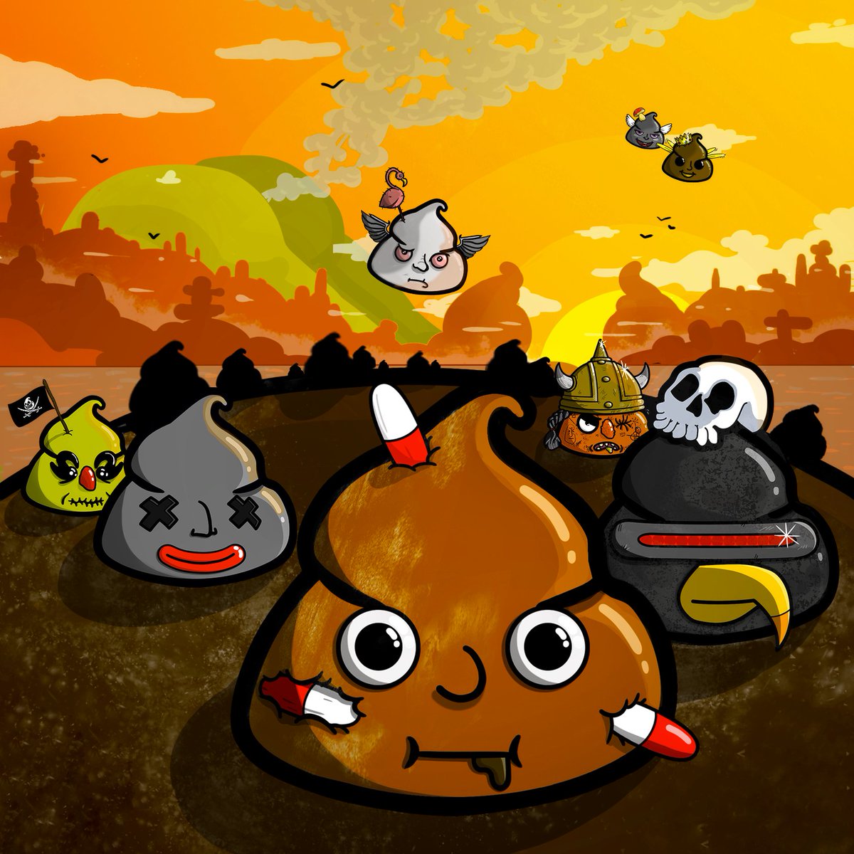 PickaPooNFTs's tweet photo. Earth calms down,
smoke and dust thins out.
PickaPoo are among us.

They just woke up since a long sleep,
their memory is hazy,
the surrounding seems ancient but familiar.

"Who are we?"
"Why are we alive?"

But most importantly:

"What happened?" https://t.co/iBoq0Z7HMb