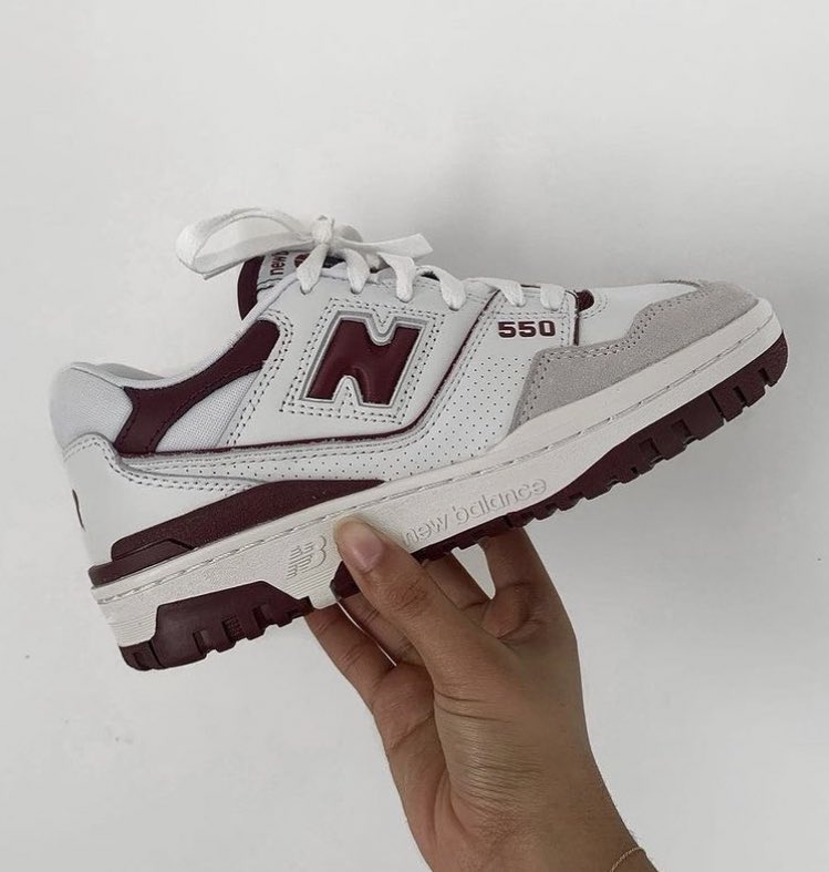 Real Sneakers 👟 on X: New Balance 550 White Burgundy