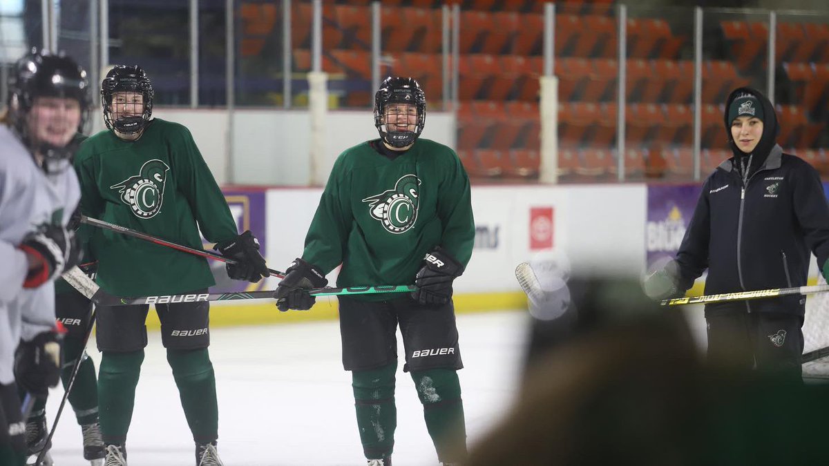 📸 from today’s practice. Tomorrow <a href="/CastletonWhky/">Castleton Women’s Ice Hockey</a> takes on Elmira for the NEHC Championship!!