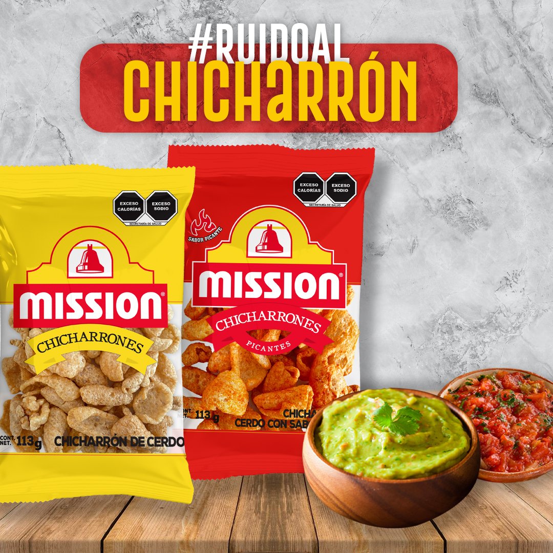 GrumaGlobal's tweet photo. Acompaña tu tarde con MISSION🔔 y disfruta el delicioso sabor del Chicharrón acompañándolos con lo que más te guste.
#RuidoAlChicharrón #Mission #Chicharrón #GranSabor #MissionFoodsMéxico https://t.co/WCmVQIpHOC