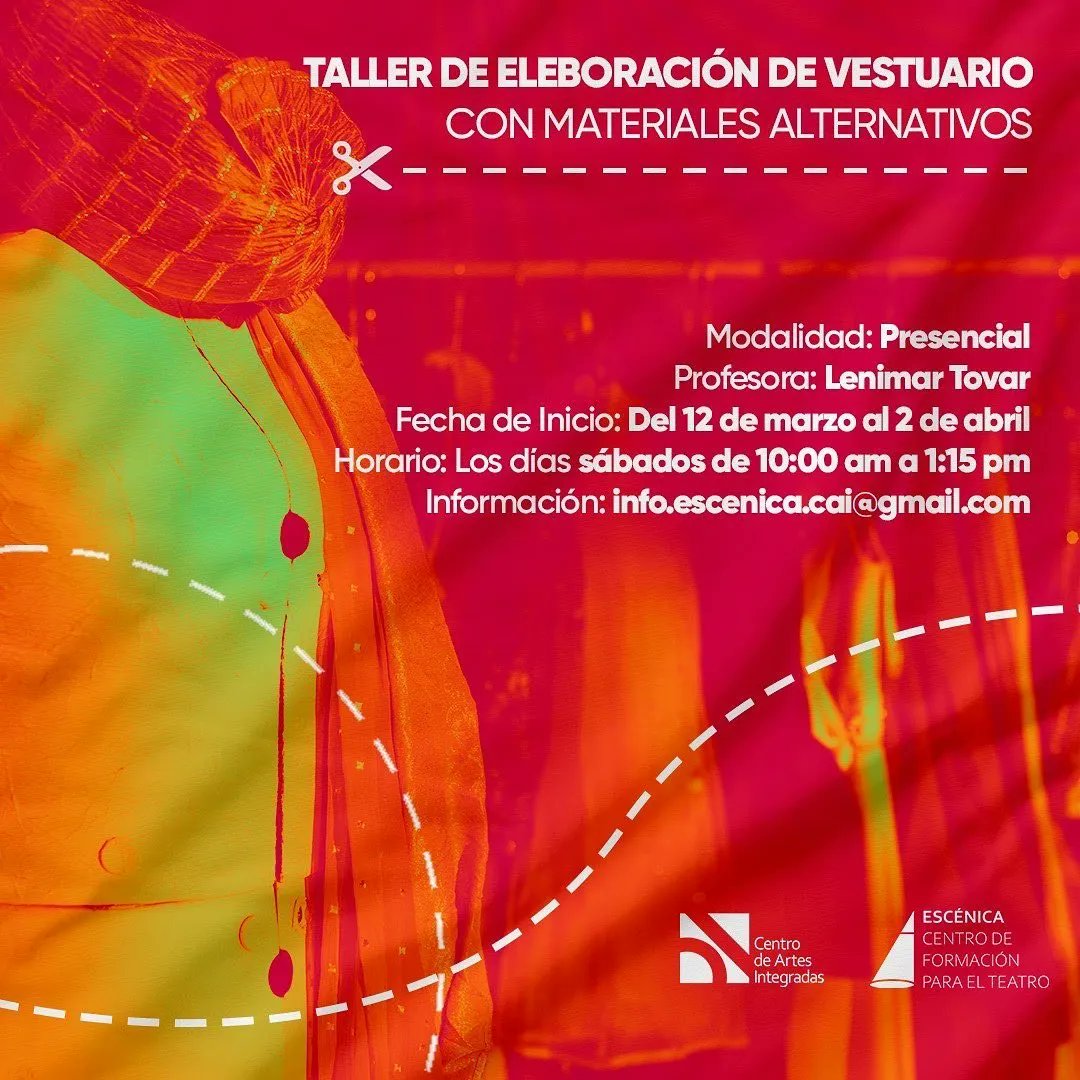 Por cuatro sábados, de 10 AM a 1:15 PM, en el taller Vestuario con materiales alternativos, se expondrán los conceptos y las técnicas clave para la confección de indumentaria teatral con elementos aprovechables, conociendo antecedentes de quienes practican esta técnica. 👔👗🎭
