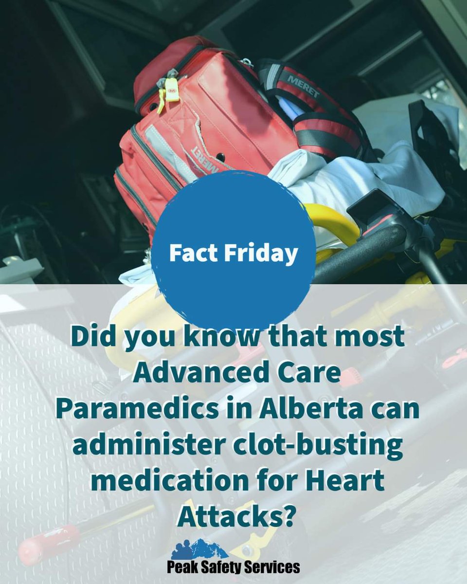 Fact Friday: Today's safety fact! 

#fact #FactFriday #SafetyFacts #healthandsafety  #HeartMonth #safetodayhometonight #peaksafetyservices #albertaparamedics