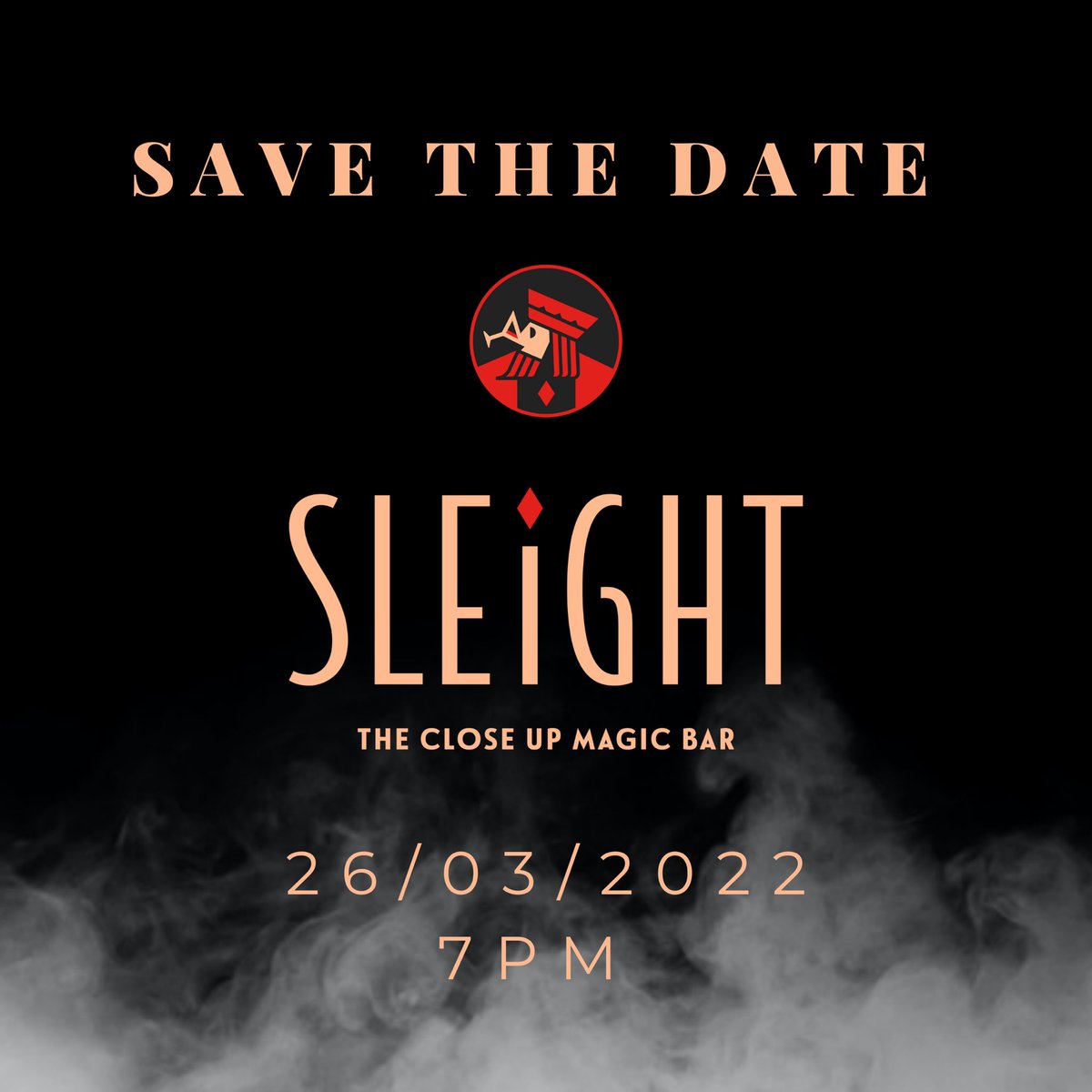It’s been two years since we closed the doors to Sleight. 

And now we are so excited to announce that Sleight is reopening on Saturday 26th March 2022 at 7pm. 🥳

We hope you’re ready for Sleight 2.0 and that we’ll see you in 3 weeks! ♠️♥️♣️♦️